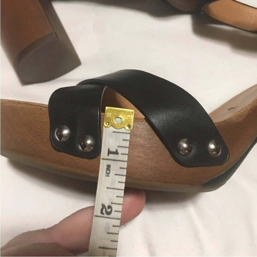 🇮🇹ANTONIO MELANI🇮🇹LEATHER BLOCK HEEL SANDAL